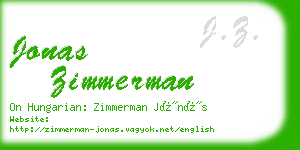jonas zimmerman business card